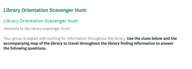 Appendix A. Scavenger Hunt