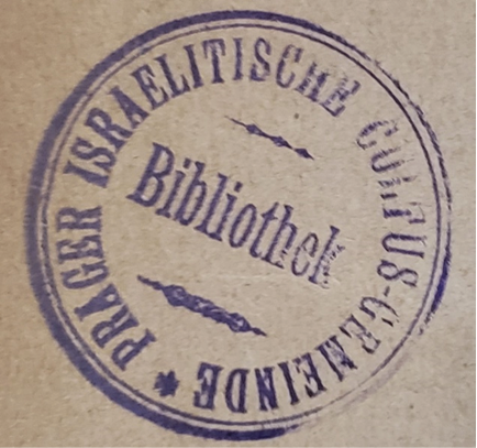 Figure 1. A Pre-WWII Ownership Stamp of the Jewish Community Library in Prague