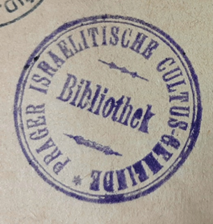 Ownership Stamps Used by the Jewish Religious Community Library in Prague