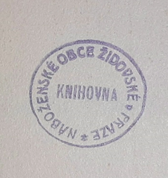 Ownership Stamps Used by the Jewish Religious Community Library in Prague