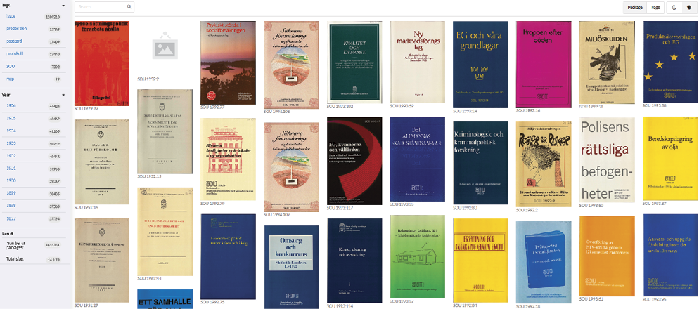 Figure 1. Visualizing a Lab Environment for Explorative Research, KBLab’s GUI